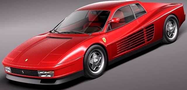 Ferrari Testarossa 1984 3D Model