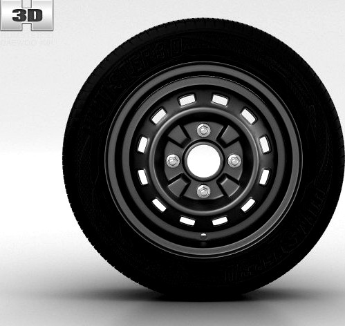 Daewoo Matiz Wheel 13 inch 001 3D Model