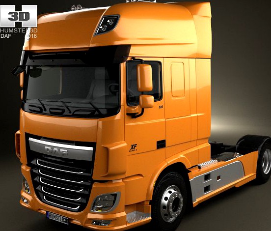 DAF XF Tractor Truck 2013 3D Model