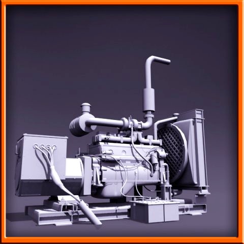 Diesel generator 3D Model