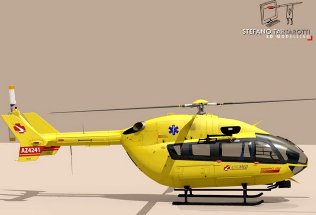 EC145 air ambulance 3D Model