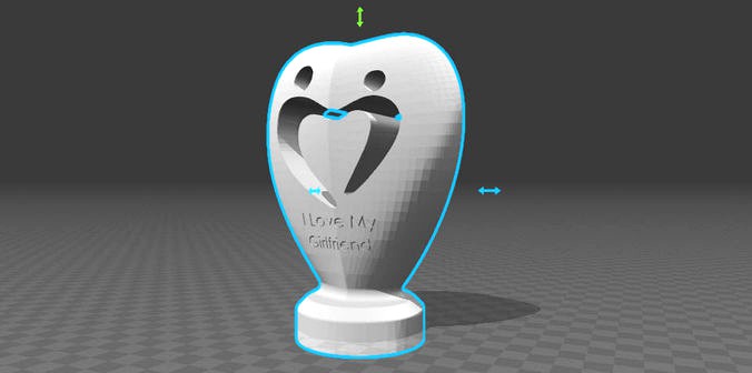 I love my Girlfriend Nice gift for your gf made with 3D pritnin | 3D