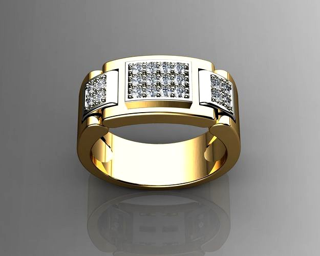 Diamond Mens Rings | 3D