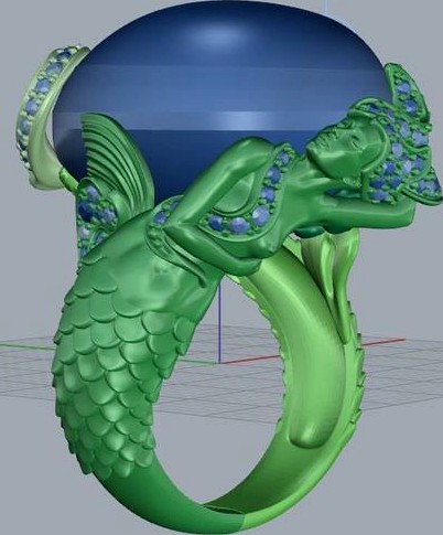 3d Mermaid ring 0049 | 3D