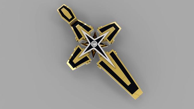 jewelry Cross with enamel  | 3D