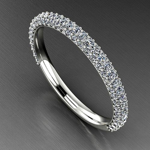 Pave Diamond Ring RW0173  | 3D