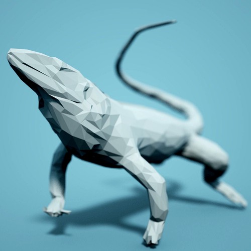 Low Poly Salamander Model  | 3D