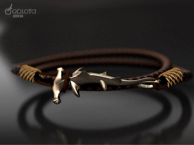 Hammerhead shark hook bracelet | 3D