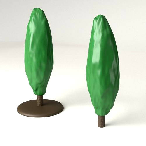 Printable cypress tree for architecture props | 3D