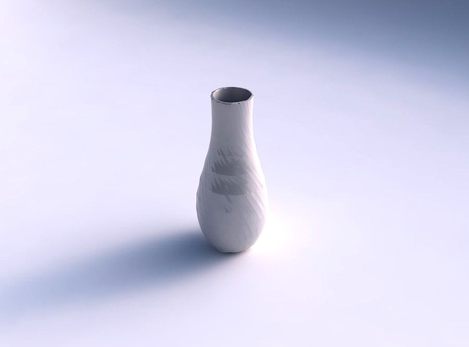 Vase curved with rocky fibers | 3D