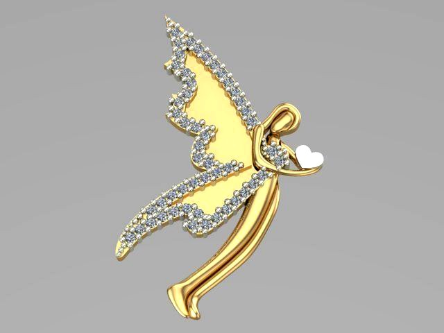 sintered angel  pendant 38 | 3D