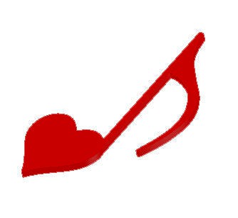 Nota Musicale Cuore San Valentino | 3D
