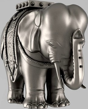 Indian elephant figurine | 3D