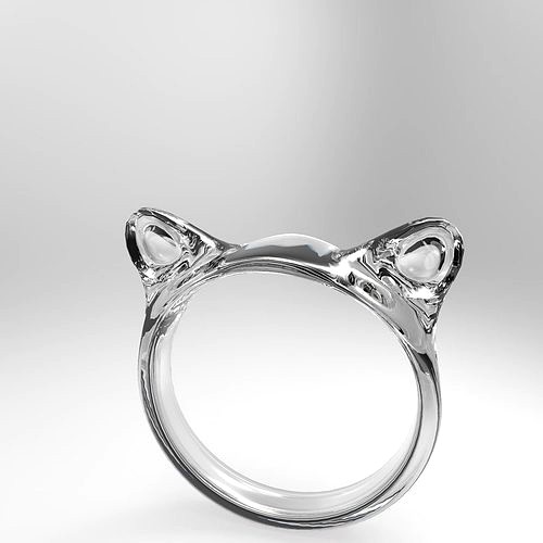 Lucky Cat Ear Napkin Ring | 3D