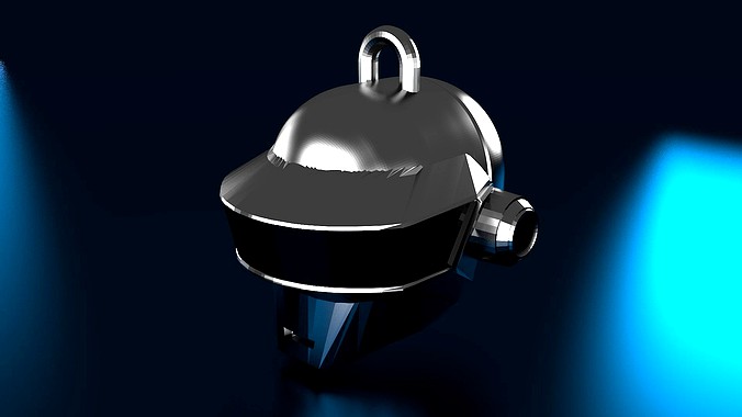 R3 Daft Punk Thomas Helmet Keychain | 3D