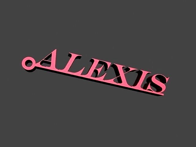 ALEXIS printable keychain | 3D