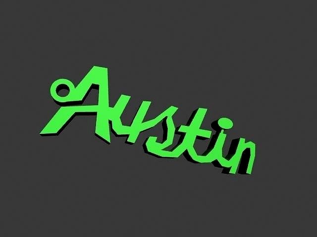 AUSTIN Keychain printable | 3D