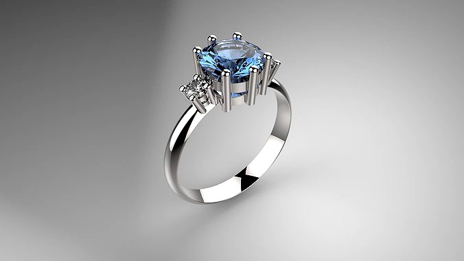 Topaz ring | 3D