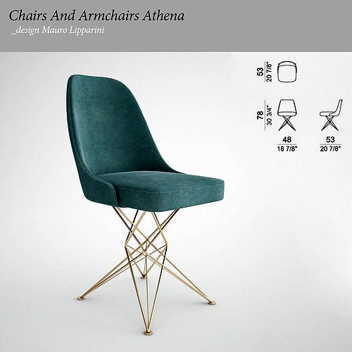 Chair Armchairs Athena of the Mauro Lipparini | 3D