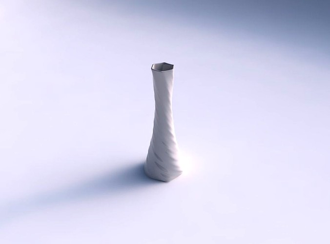 Vase twisted squeezed hexagon with relaxed large twists | 3D