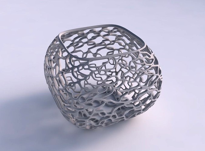 Bowl semi-quadratic with entangled lattice | 3D