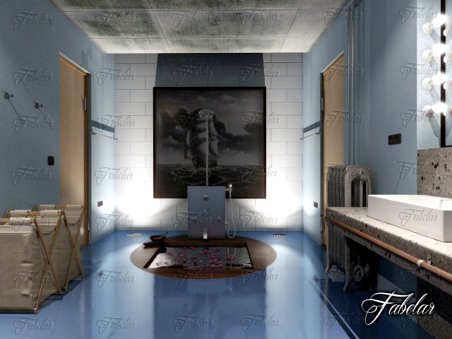 Bathroom 62 night 3D Model