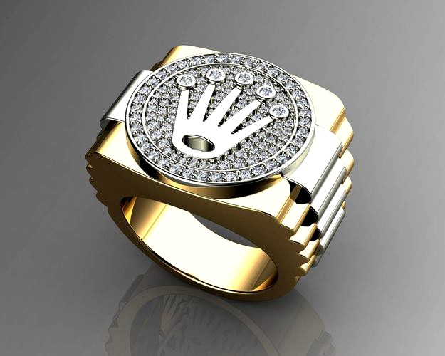 Crown Diamond Ring | 3D