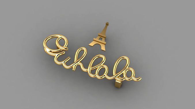 Earrings Ouhlala and Eiffel  | 3D