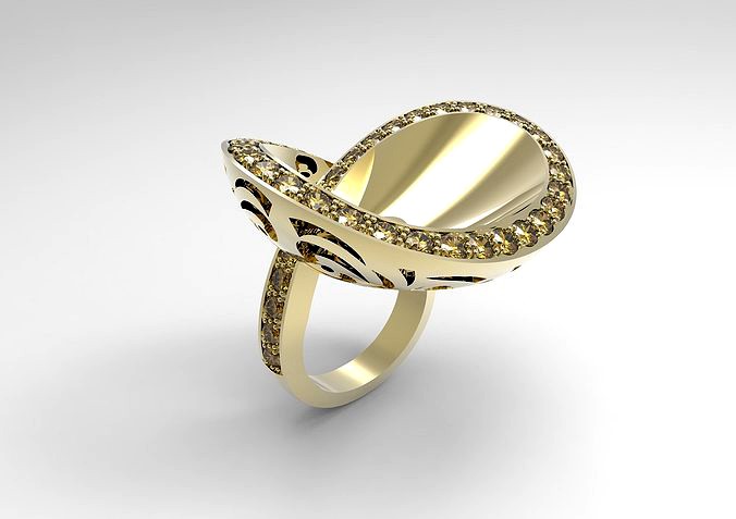 Infinity cocktail ring | 3D