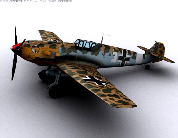 Messerschmitt BF109E7 Trop 3D Model