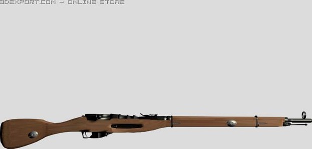 Mosins Russian rifle the sample1891year 3D Model