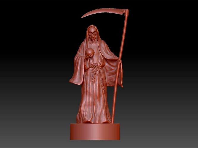 statue death with a scythe | 3D