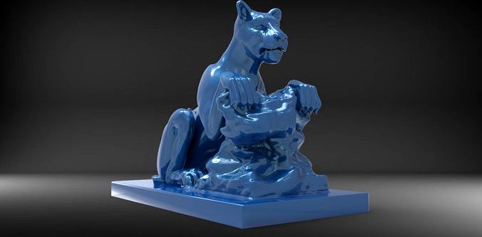 lioness sculpture print | 3D