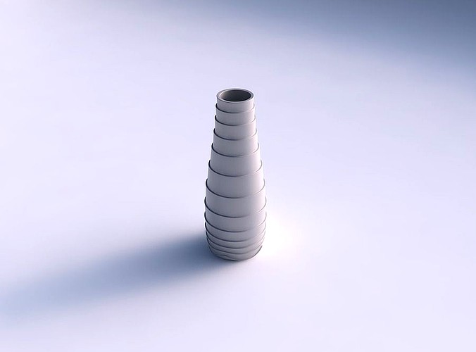 Vase with horizontal layers | 3D