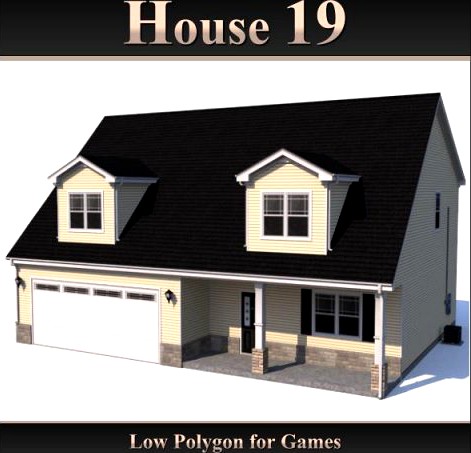 Low Polygon House 19 3D Model
