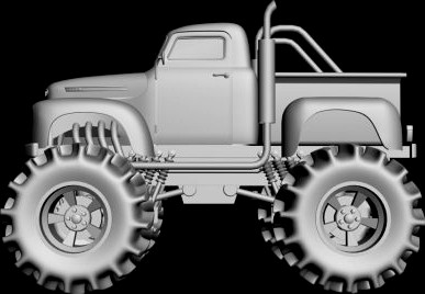 Ford F100 BigFoot 3D Model