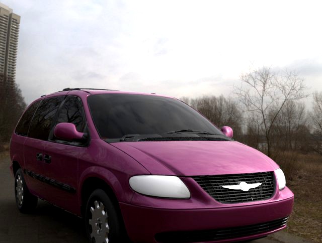 Chrysler Town Country LX Minivan 2002 3D Model