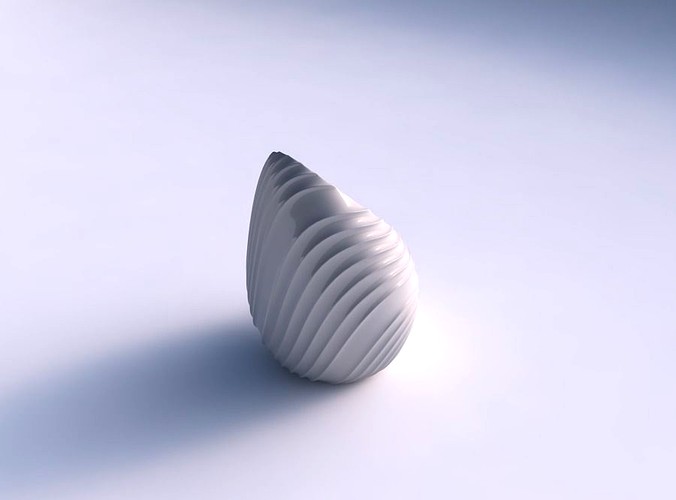 Vase Tide twisted with flowing extruded lines | 3D