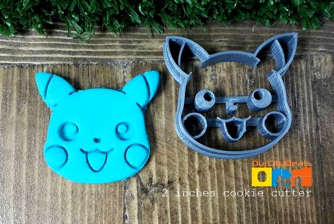 Pokemon Pikachu head cookie cutter | 3D