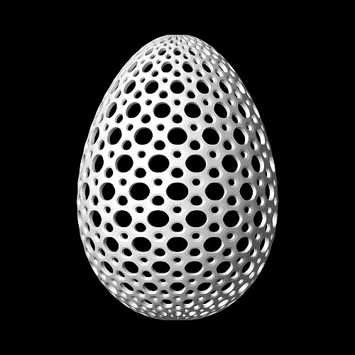 Eggshell lampshade round  | 3D