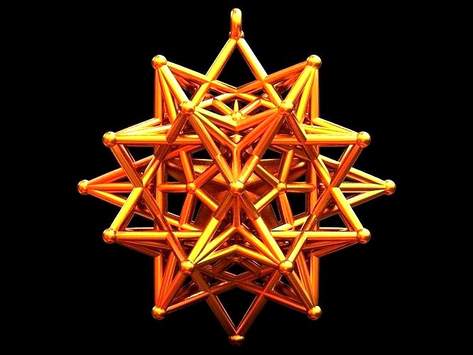 STAR IN STAR ROD PENDANT | 3D