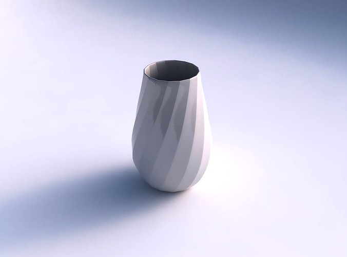 Vase twisted with twisted bands | 3D