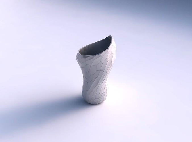 Vase vortex smooth with fine organic cells | 3D