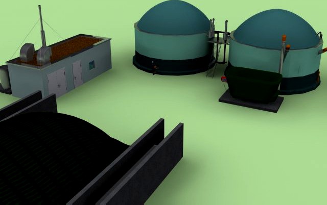 Biogas Plant 3D Model