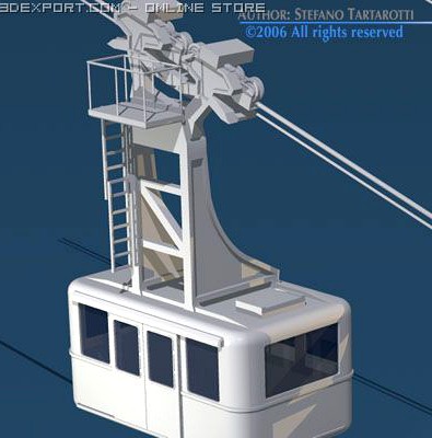 Cableway wagons 3D Model
