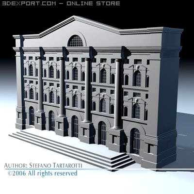 Piazza affari 3D Model