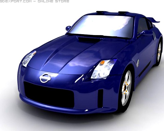 Download free Nissan350z lowPoly 3D Model