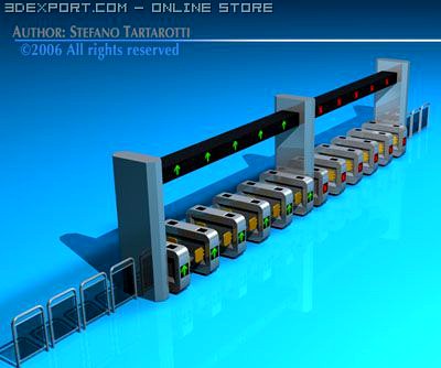 Subway gates 3D Model