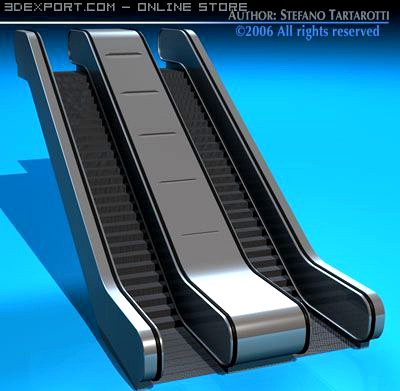 Escalators 3D Model