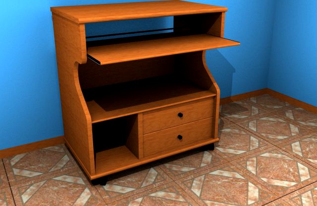 Computer Desk 3D Model